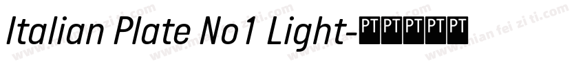 Italian Plate No1 Light字体转换